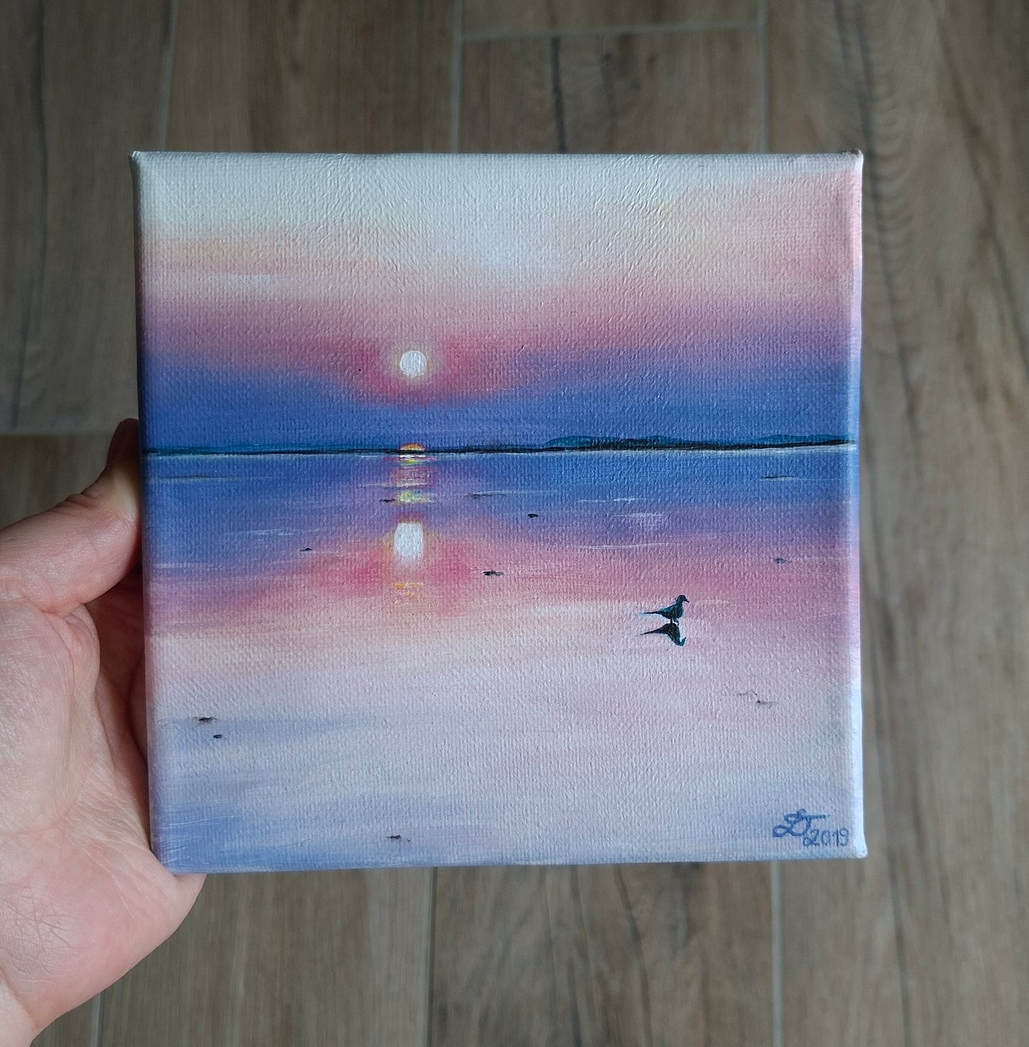 "pink sunset" Original Acrylgemälde