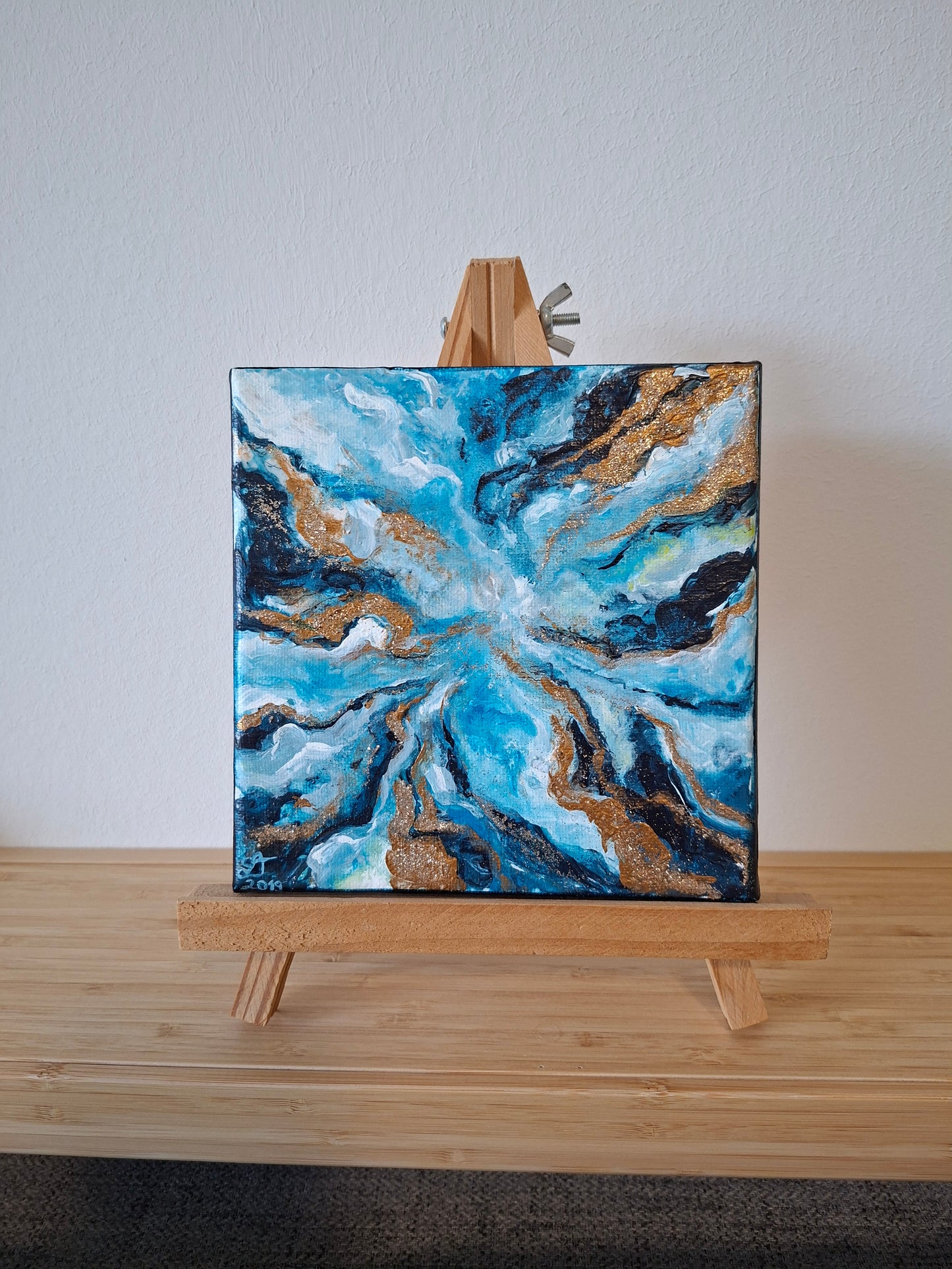 "Im Goldstrom" Original Acrylgemälde